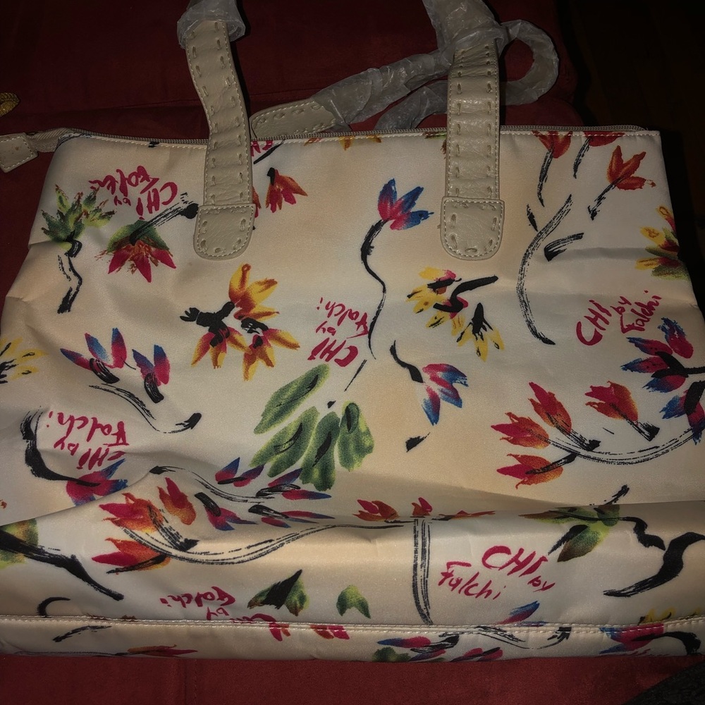 COPY - Chi by Falchi tropical print bag.